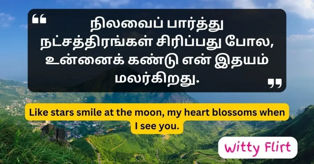 Flirty Pickup Lines In Tamil for crush