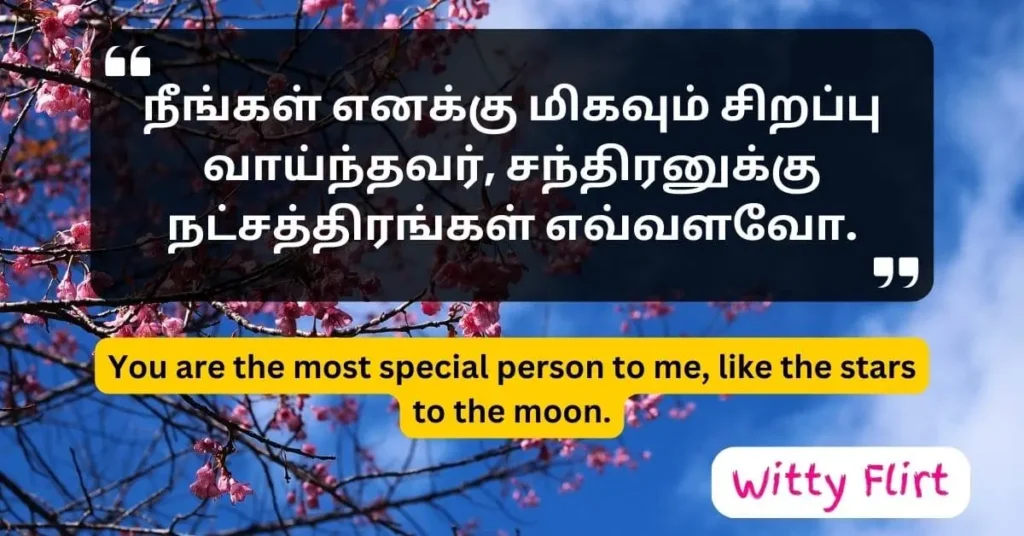 Pickup lines in Tamil for crush