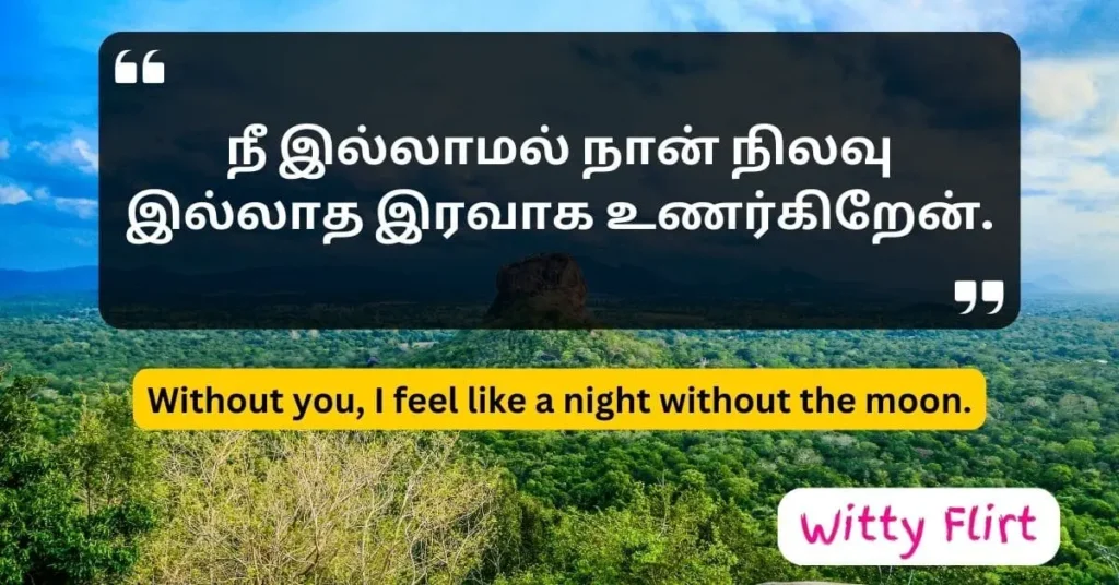 Pickup lines in Tamil for wife