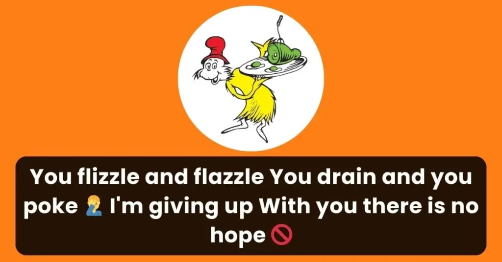 rhyming Dr Seuss break up lines for kids and adults